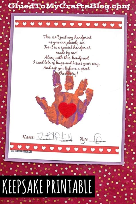 handprint poem for mother's day